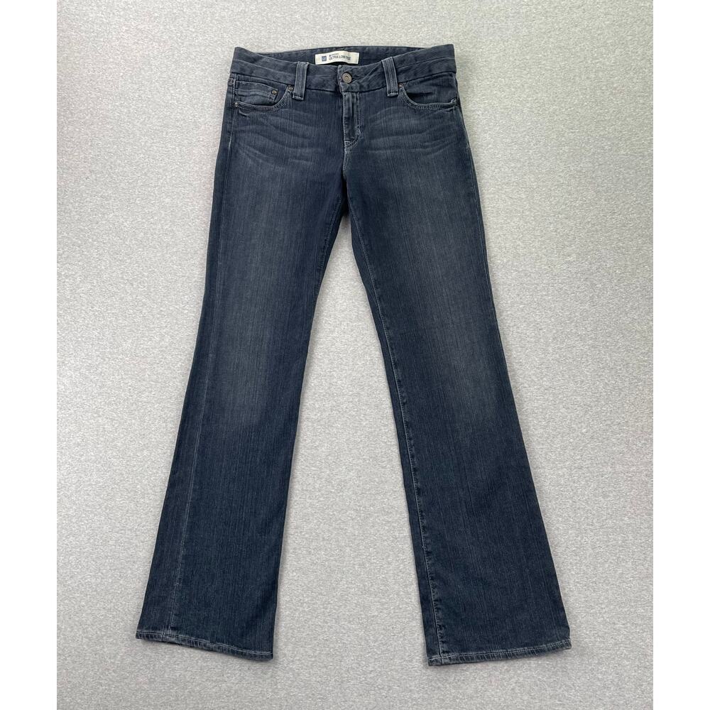 Vintage Y2K Gap Ultra Low Rise Jeans Womens 10 Blue Dark Wash Straight Leg